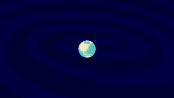Zooming Ilion Location Stylish World Globe — Vídeo de stock