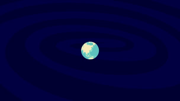 Zooming Marousi Location Stylish World Globe — Αρχείο Βίντεο