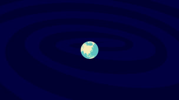 Zooming Pula Location Stylish World Globe — Vídeo de Stock