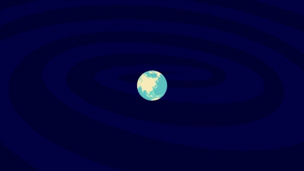 Zooming Sibenik Location Stylish World Globe — Stockvideo