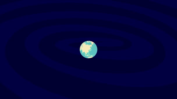 Zooming Igalo Location Stylish World Globe — 图库视频影像