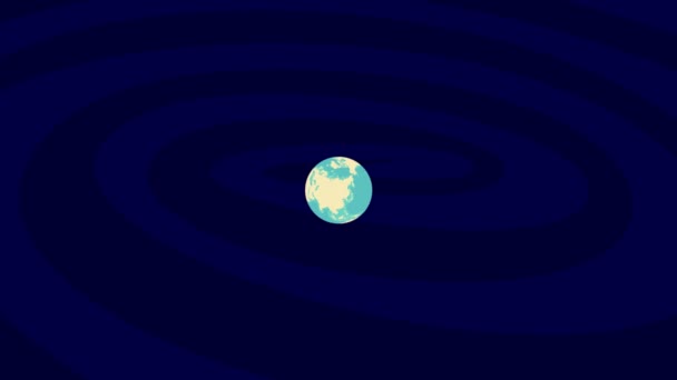 Zooming Esbjerg Location Stylish World Globe — Αρχείο Βίντεο