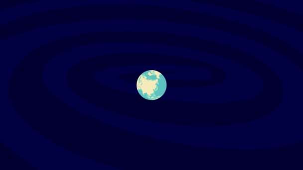 Zooming Randers Location Stylish World Globe — Stok video
