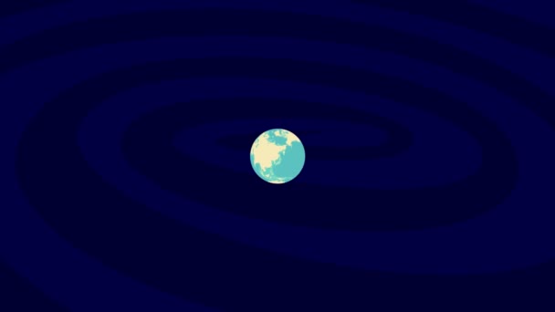 Zooming Poltava Location Stylish World Globe — Video
