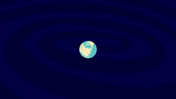 Zooming Bodo Location Stylish World Globe — Video Stock