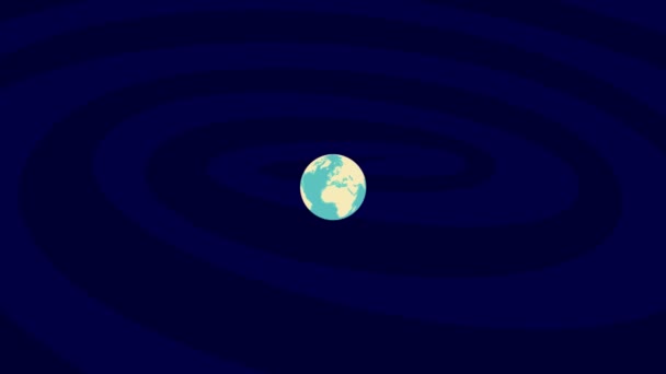Zooming Plano Location Stylish World Globe — Video Stock