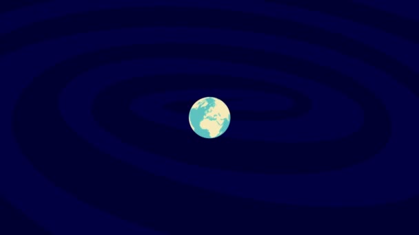 Zooming Springfield Helyszín Stylish World Globe — Stock videók