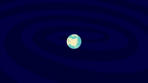 Zooming Bray Location Stylish World Globe — Αρχείο Βίντεο