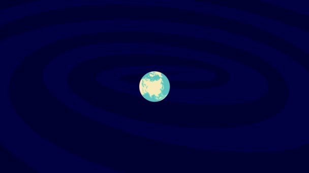 Zooming Ennis Τοποθεσία Για Κομψό Κόσμο Globe — Αρχείο Βίντεο