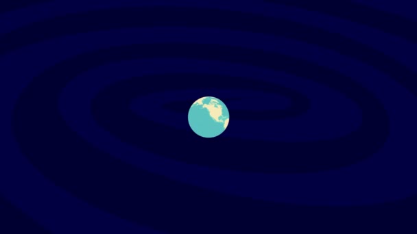 Zooming Ναγκασάκι Location Stylish World Globe — Αρχείο Βίντεο