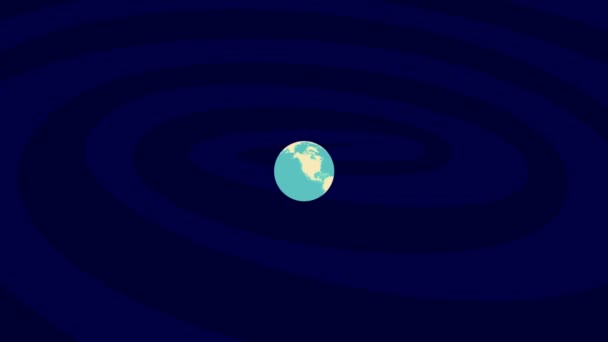 Zooming Nerima Τοποθεσία Stylish World Globe — Αρχείο Βίντεο