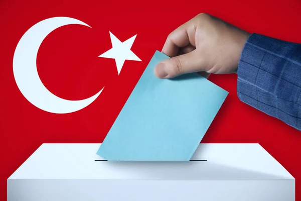 Stemmen Voor Verkiezingen Republiek Turkije Illustratie — Stockfoto