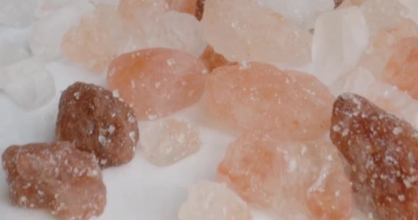 Himalaya Salt Detalj Närbild — Stockvideo