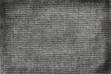 Grey canvas texture background horizontal and vertical stripe fabric effect sample old and retro cotton fabric cloth material.