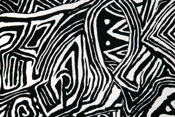 Black and white pattern background. Striped fabric texture. Fun and creative unplanned drawing structured tangles patterns. Like zentangle or Aboriginal art vector.