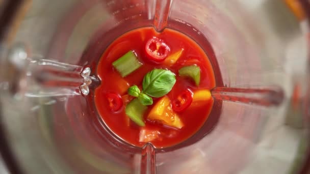 Tomat Weight Loss Smoothie Campuran Dalam Blender Kecepatan Tinggi Dalam — Stok Video