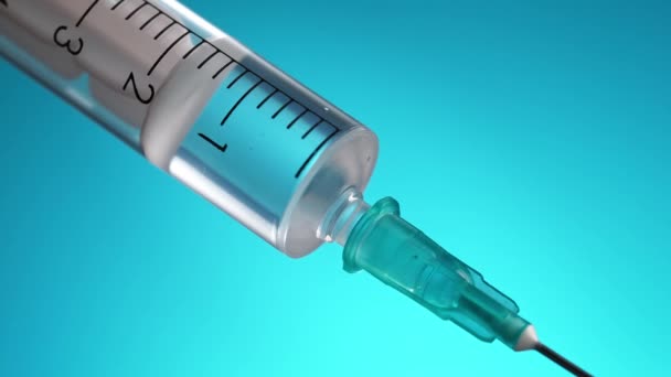 Donner Une Injection Vaccin Avec Une Seringue Médicale Jetable Avec — Video