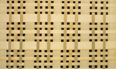 Brown woven bamboo close up texture. High quality photo
