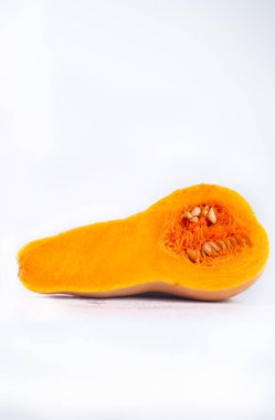 Kabak ezmesi beyaz arka planda izole edilmiş, kırpma yolu. Yüksek kalite fotoğraf
