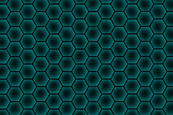 六角形の背景 六角形のシームレスなパターン ホログラム ヘキサゴンブルーライトブラック — ストック写真