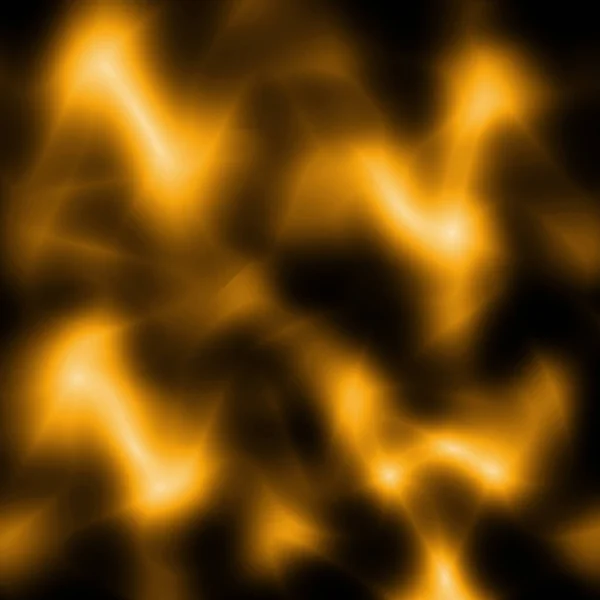ライトファイアフレイムイエローオレンジブラックバックライト 抽象的な金の背景に滑らかな線とその上のいくつかのスポット — ストック写真