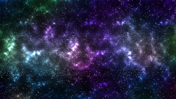 Fondo Cósmico Espacial Con Estrellas Nebulosa — Foto de Stock