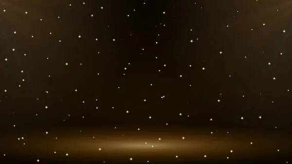 Abstrakter Goldener Hintergrund Mit Sternen Und Lichtern — Stockfoto