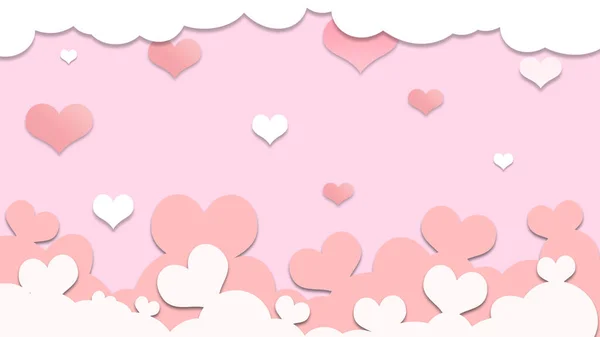 Dia Dos Namorados Fundo Com Corações Cor Rosa — Fotografia de Stock