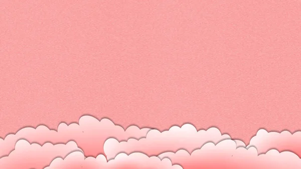ピンクの空の背景に雲 — ストック写真