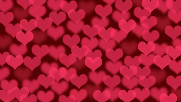 Valentijnsdag Achtergrond Met Rode Harten — Stockfoto