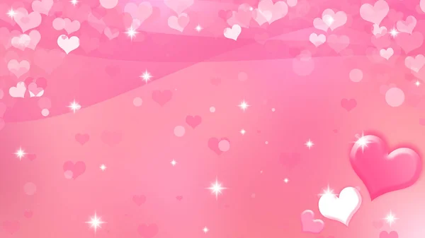 День Святого Валентина Фон Розовыми Сердцами — стоковое фото