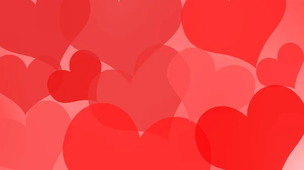Kırmızı Kalpli Sevgililer Günü Arkaplanı — Stok fotoğraf
