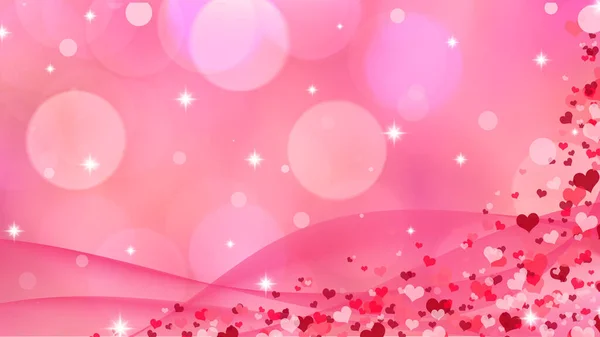Valentinstag Hintergrund Mit Herzen Und Sternen — Stockfoto
