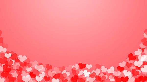 ピンクの背景を持つ愛の心を持つバレンタインフレーム — ストック写真
