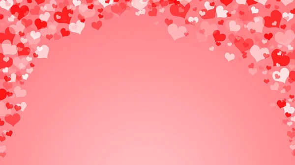 Червоне Серце Любить Конфеті Градієнт Дня Валентина Дивовижне Тло Зашиті — стокове фото
