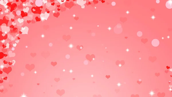 Fond Saint Valentin Avec Des Coeurs Des Étoiles — Photo