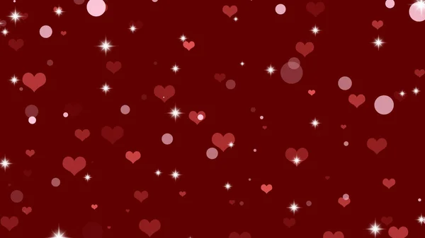 Sevgililer Günü Kalpleri Yıldızlar Arka Plan — Stok fotoğraf