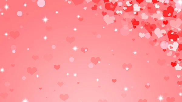 Fondo Del Día San Valentín Con Corazones Rojos —  Fotos de Stock