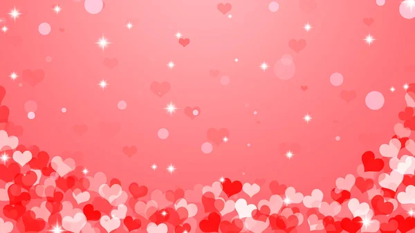 心と星のバレンタインデーの背景 — ストック写真