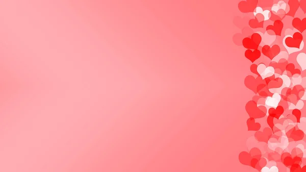 Валентинка Рамка Любовью Сердце Правой Стороне Розовым Фоном — стоковое фото