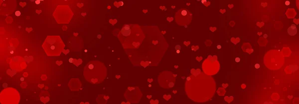 バレンタインデーの背景と赤いハート — ストック写真