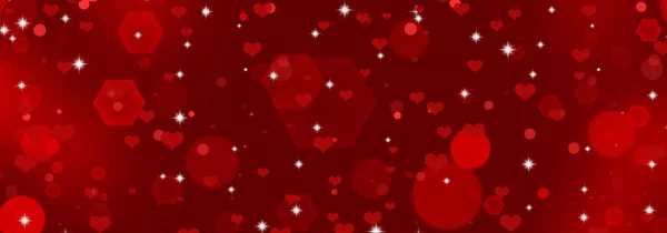 Fondo Del Día San Valentín Con Corazones Rojos — Foto de Stock