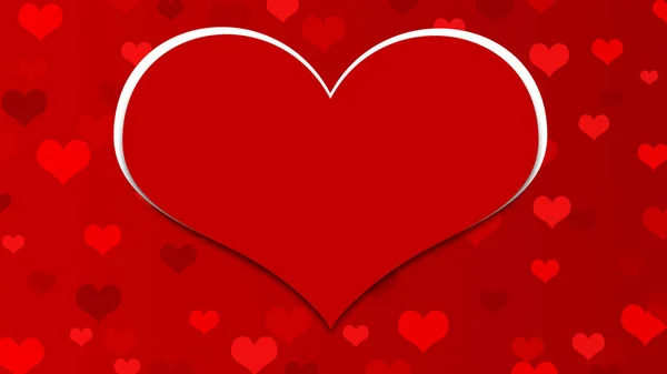 Dia Dos Namorados Fundo Com Coração Vermelho — Fotografia de Stock