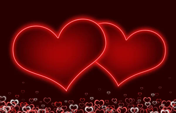 Valentine Day Background Red Hearts — Stock Photo, Image