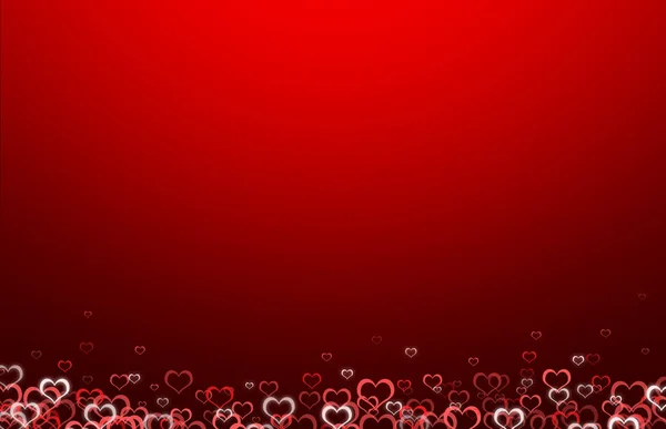 バレンタインデーの背景と赤いハート — ストック写真