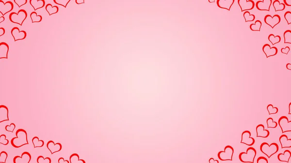 Dia Dos Namorados Fundo Com Corações Vermelhos — Fotografia de Stock
