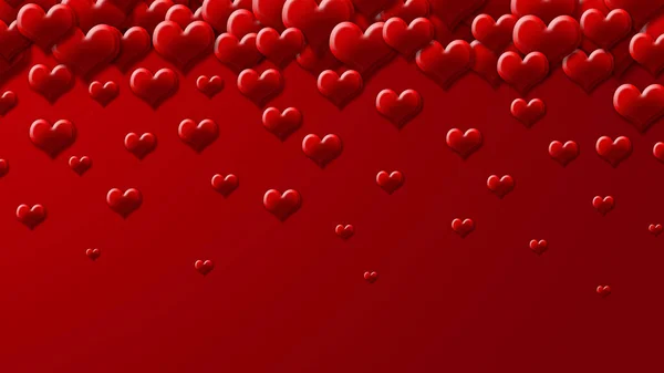 Valentinstag Hintergrund Mit Roten Herzen — Stockfoto