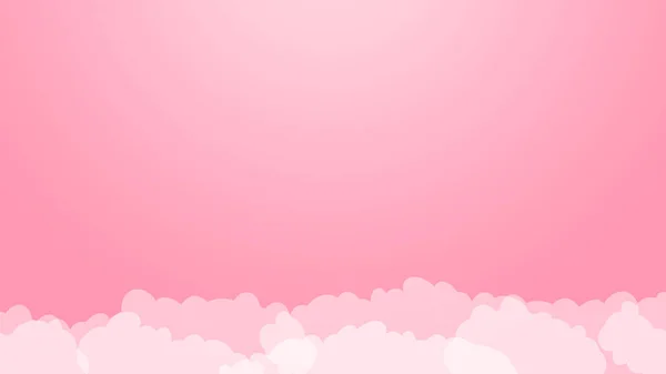 Roze Lucht Achtergrond Met Witte Wolken — Stockfoto