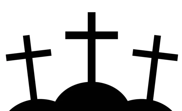 Three Crosses White Background — Stock Photo, Image