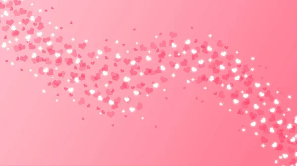 ピンクのハートの愛の告白 バレンタインデーのグラデーションの見事な背景 落ちステッチ紙の心紙のコンフェッティピンクの背景 — ストック写真